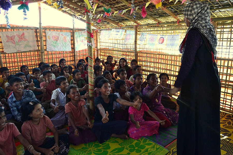 Non-Formal Primary-Level Education to Forcibly Displaced Myanmar Citizens. Photo © BRAC